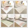 Simple Geometric Lines Imitation Cashmere Carpet Planting Bedroom Velvet Flat Replacement Bedside Blanket Tatami Floor Mat Living Room Table Blanket