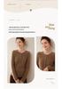 Women's Cashmere Ribbed Pullover Sweater – Round Neck with Buttons and Pockets, Autumn/Winter Collection