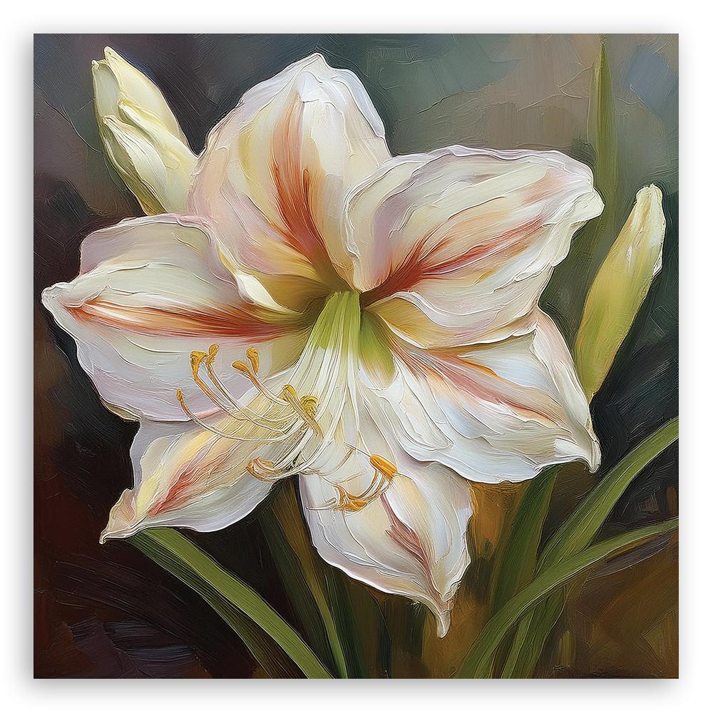 Druk na płótnie, Kwiat lilia botanika