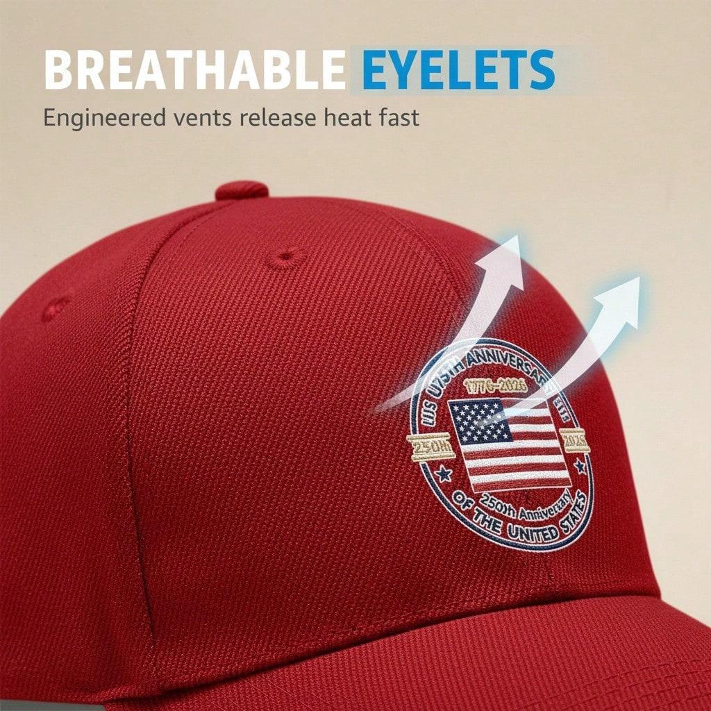 Black Baseball Cap - 250Th Anniversary USA Flag Print Adjustable Breathable Outdoor Sports Hat For Men Women Fation Baseball Cap