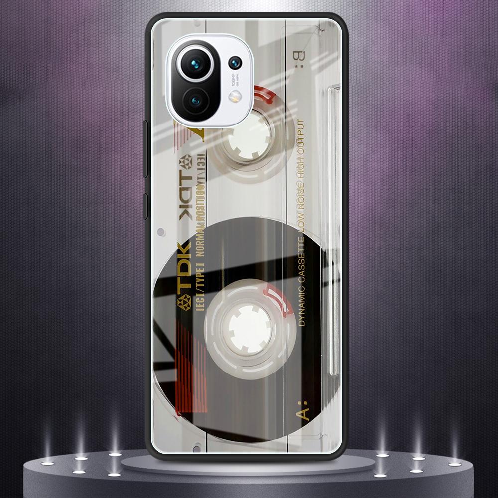 

Стеклянный чехол для телефона Xiaomi Mi Poco X3 NFC 11 Lite 10T Pro 9T Note 10 10TLite M3 CC9, роскошный чехол, кассета в стиле ретро Redmi Note 10Pro