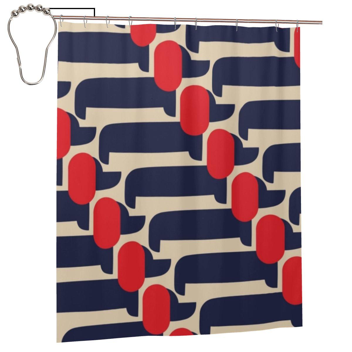 

Orla Kiely Shower Curtain Bathroom Polyester Waterproof Bath Curtains With Hooks W60H190(CM)-1 Pcs