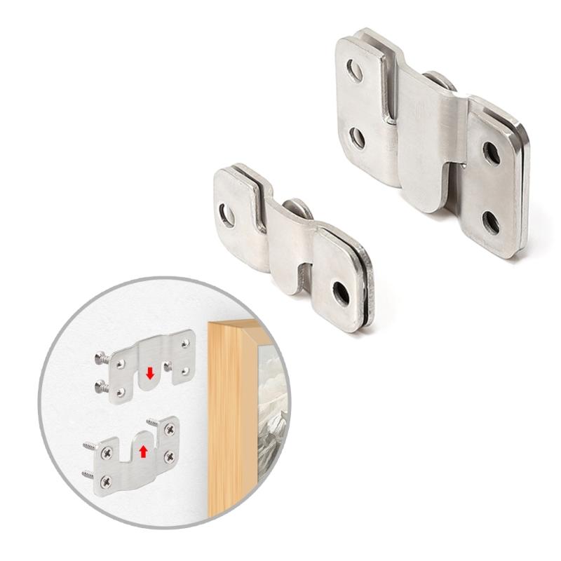 10pcs Heavy Duty Stainless Steel Wall Hook For Home Office Strong Load Capacity Mounting Bracket Hanging Buckles
