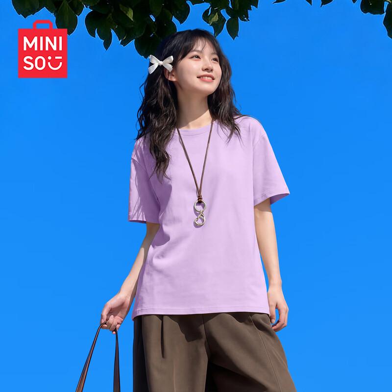 MINISO Women s Pure Cotton Loose Fit T-Shirt S