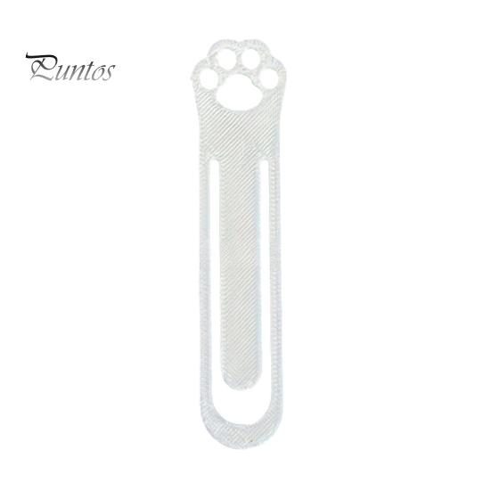 Non-scratch Book Marker Cat Paw Bookmark, 3D Printed One-Piece Mold, Elastic Stable Smooth Edge Bookmark Hold Hollow Clip for Reading Accessory