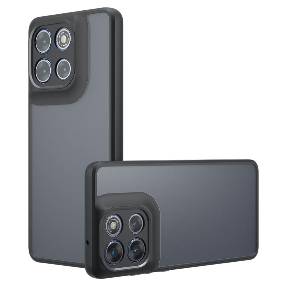

Чохол для Motorola Moto G86 5G/G86 Power 5G Матовий чохол з ТПУ+ПК з ефектом шкіри, Прозоро-чорний A
