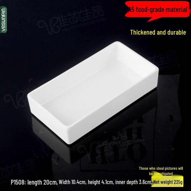 White Melamine Duck Display Tray for Braised Foods, Skewers, Vegetables, and Hot Pot.