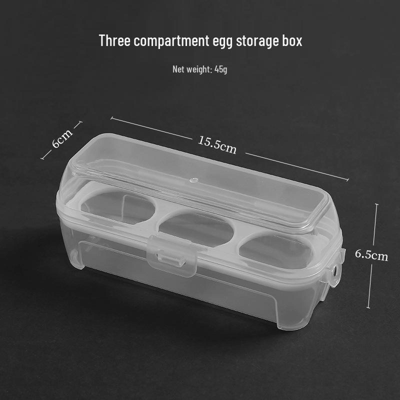 

Portable Transparent Plastic Egg Storage Box with Shockproof Tray - Available in 3, 4, or 8 Grids