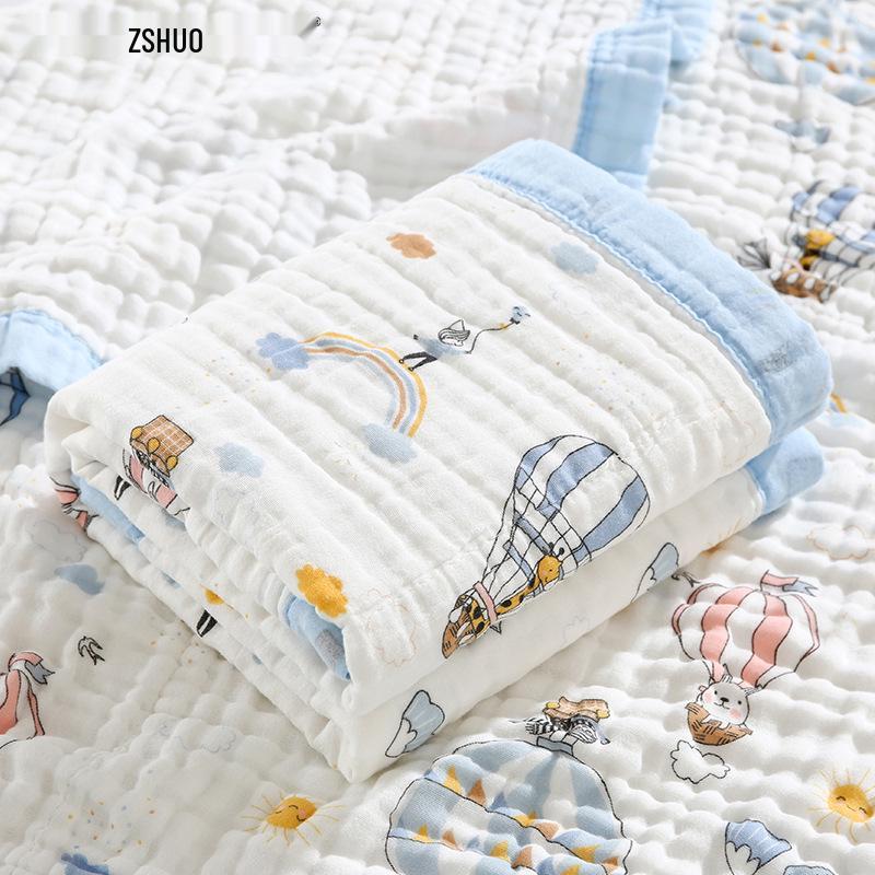 Baby Six-Layer Gauze Cotton Towel & Quilt – Spring/Summer Toddler Blanket