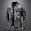 Herren Retro Used Slim Denim Jacke - Koreanischer Stil für Frühling & Herbst