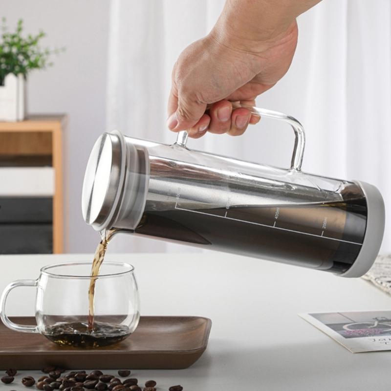 Elegantní karafy na kávu Cold Brew z borosilikátového skla Praktický kávovar Cold Brew s extrakcí chuti