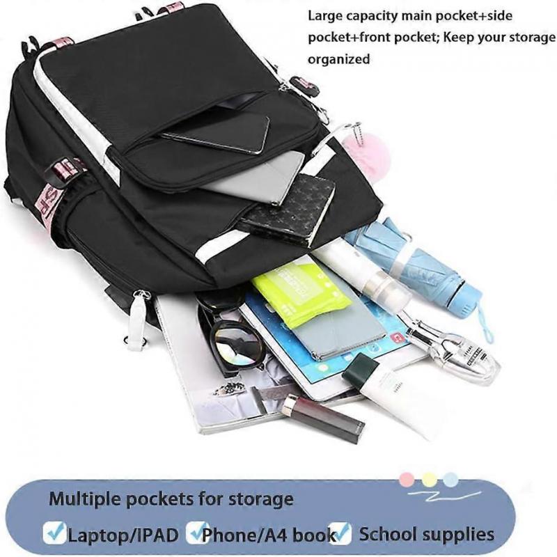 Fashion Trend Cute Cartoon Pattern Backpack for Laptop Use Anime Cosplay