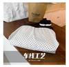 Korean Polka Dot Pleated Canvas Tote Bag - Women's Summer Sweet Style, Single Shoulder, Large Capacity