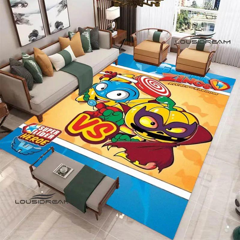 Cute cartoon Super Zings printed carpet Non-slip carpet Yoga mat door mat photography props kitchen mat area rug birthday gift