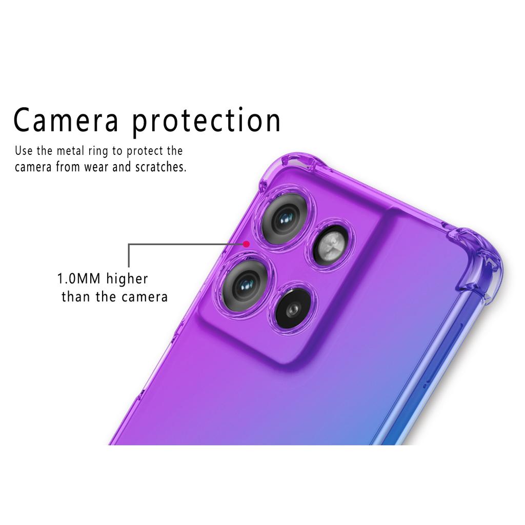 Four-corners Shockproof Gradient TPU Case for Motorola Moto G67 G77 G17 G7 Power G06 G6 G86 Protective Cover Fundas Coque