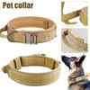 Tactical Dog Collar Adjustable Pet Collar Metal Buckle Handle Heavy Duty Training Collar For Medium Large Dogs German Shepherd