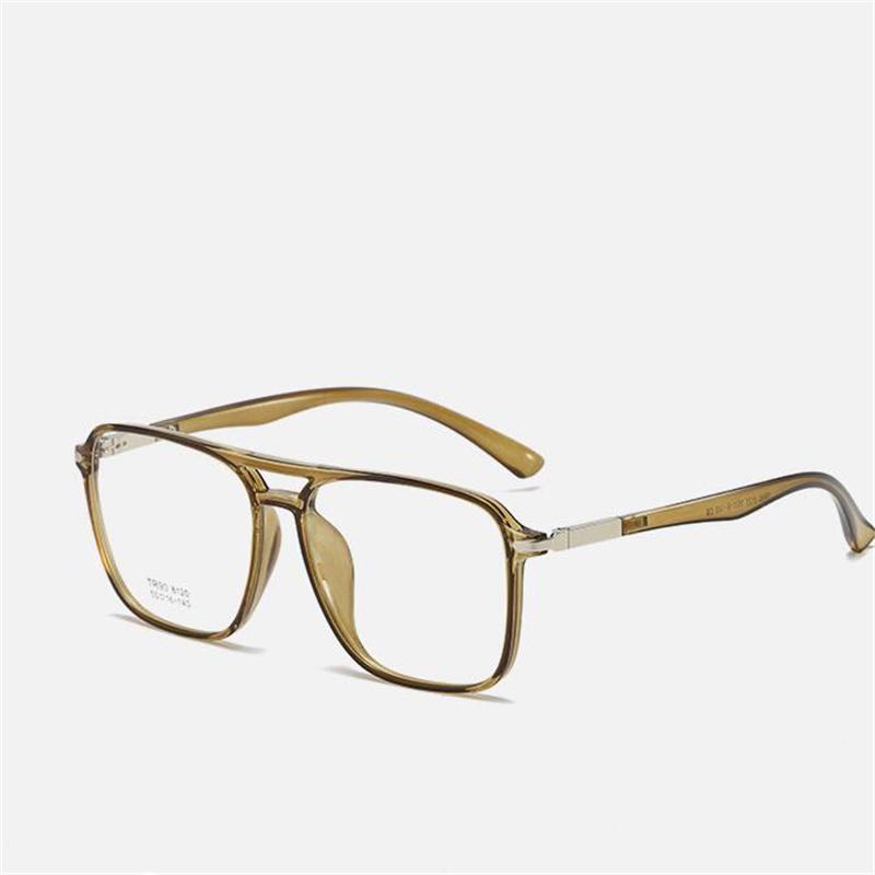 Двухцветная большая квадратная оправа для близоруких очков TR90 Диоптрии от 0 до -6.0 Для женщин мужчин 0