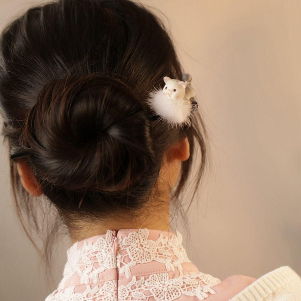 Headwear Cartoon Chinese Style Headwear Ancient Style Hairpin Hanfu Hair Sticks Wooden Hairpin