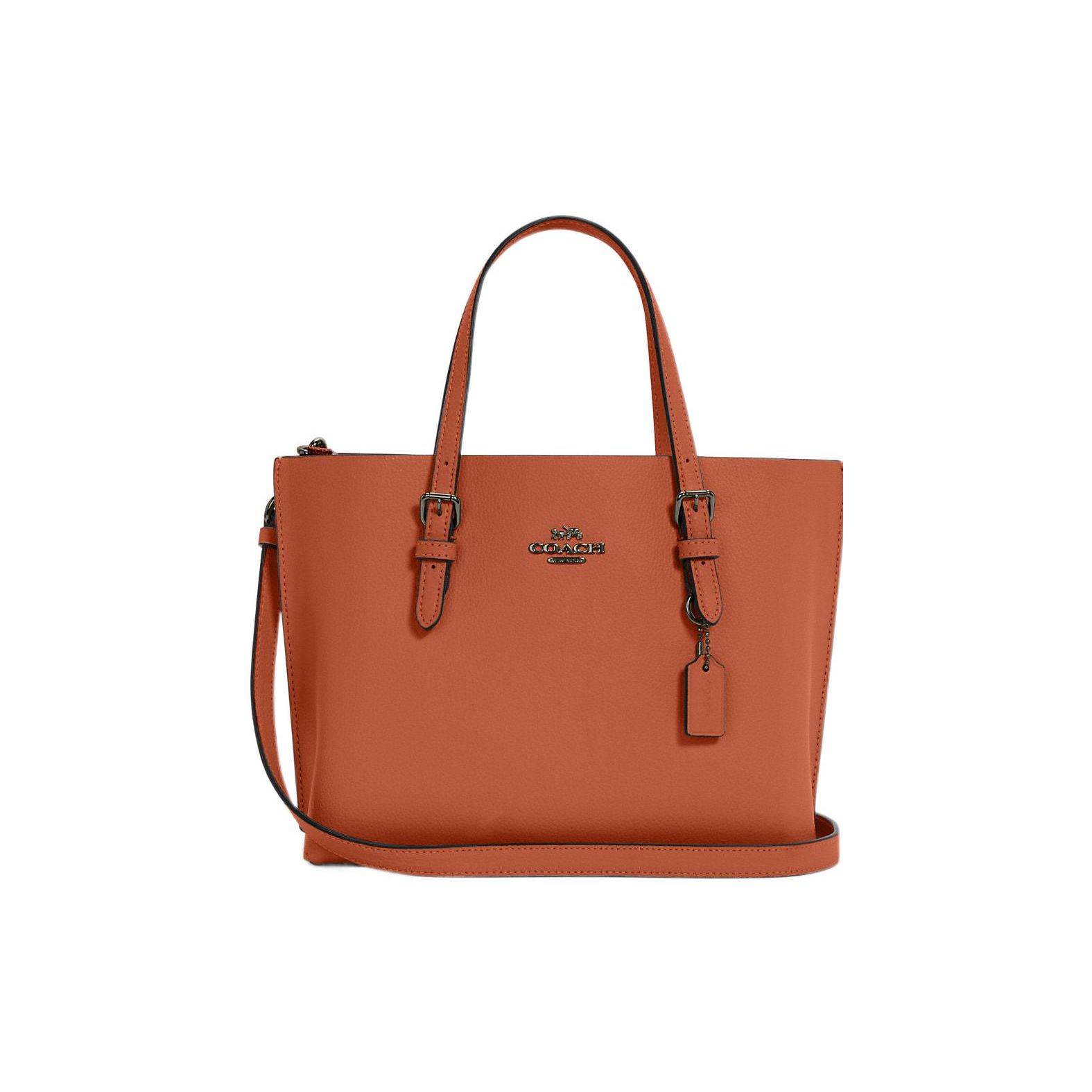 

Coach Mollie Solid Color Minimalist Zipper Closure Side Opening Compartment Double-Sided Leather Shoulder Bag Crossbody Bag Tote Bag 25 C4084-QBP2Q Basic Set (Bag+Dust Bag)