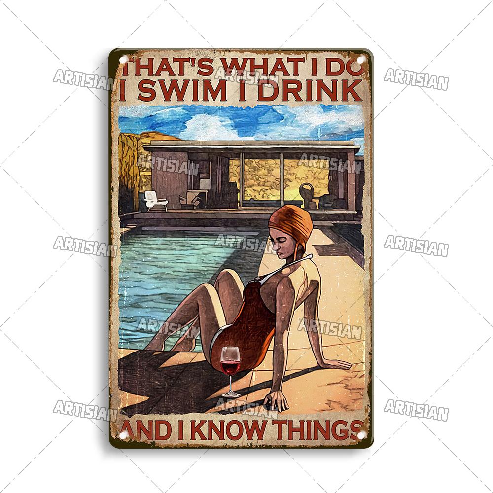 Artisian Sport Metal Sign Swimming Tin Poster Diving Decorative Plate Wall Decor Garage Bar Pub Club Hotel Cafe Kitchen Home