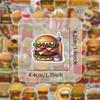 1050Pcs Burger Fries Cartoon Doodle Fashion Personalized Decoration Mobile Phone Waterproof Sticker Kids Toy