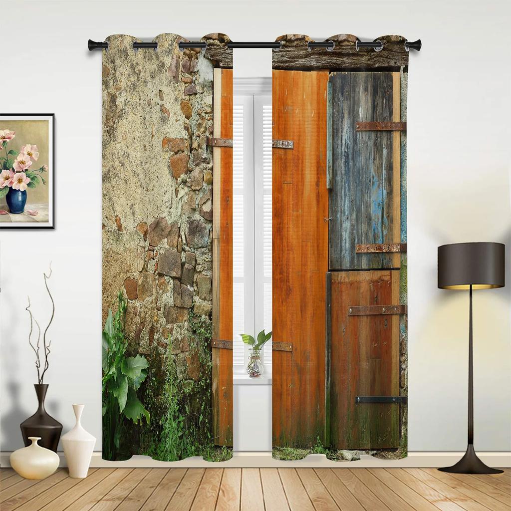 Medinė durų rankena Užuolaidos miegamajam, svetainei, užuolaidos, virtuvė, vaikų kambarys, langų užuolaida, modernus namų dekoras