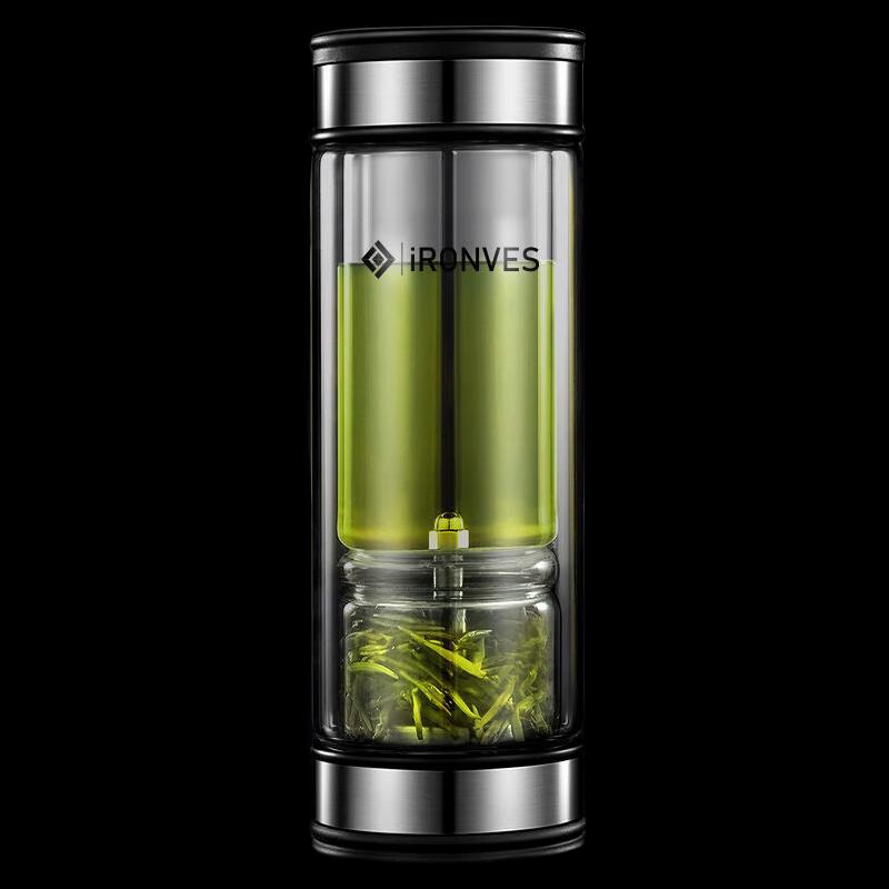 Yileya Tea Infuser Double-Wall Glass Bottle
