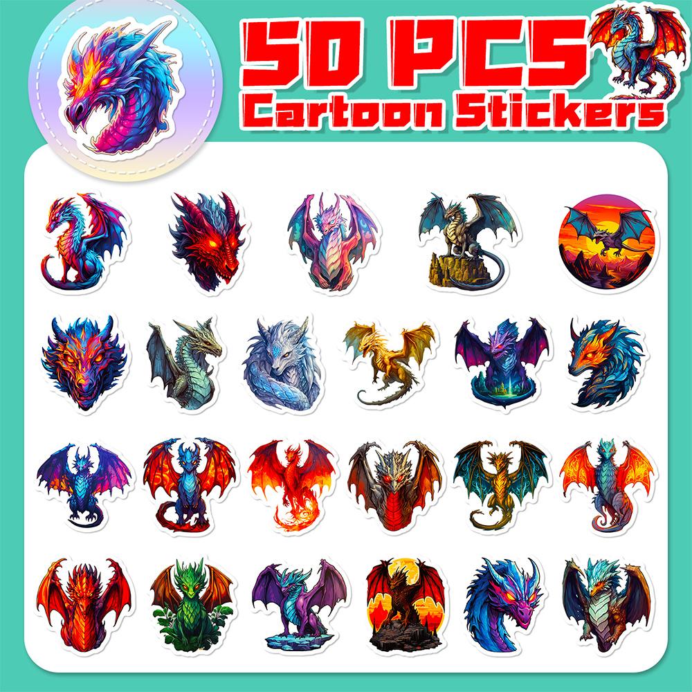 10 30 50Pcs Wings Of Fire Dragon Animal Cartoon Anime Stickers Skateboard Laptop Motorcycle Phone Car Luggage Waterproof Sticker