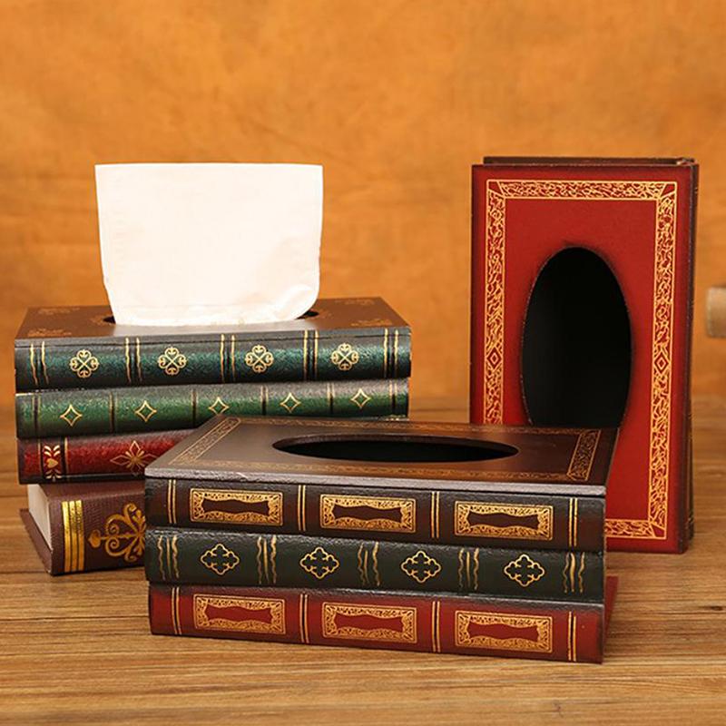 Luxury Book Style Tissue Box Napkin Holder Case Paper Box Container Fashion Hotel Storage Box Home Table Decoration Ornaments