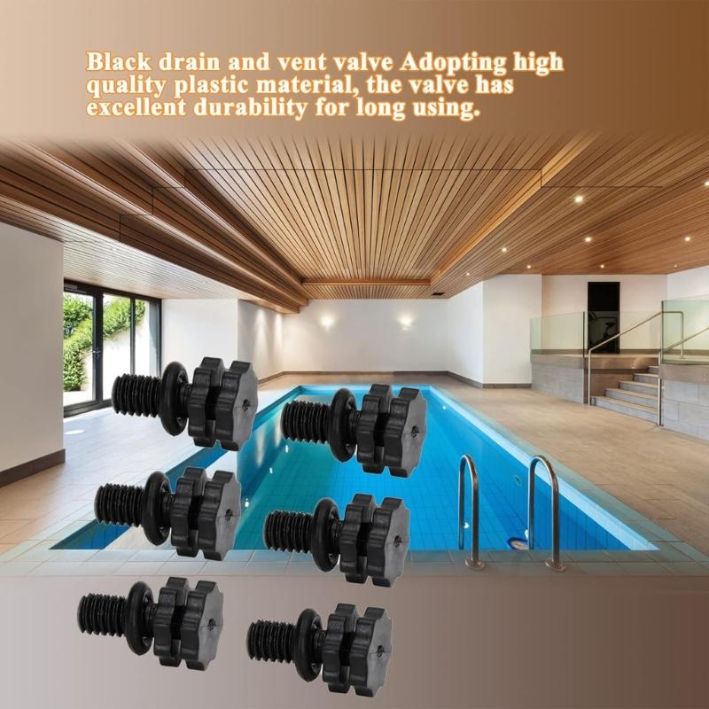 6PCS Pool Air Exhaust Kit Easy Replacement Air Safety Filter Kit Directional Vent Valves Efficient Pool Exhaust Kit