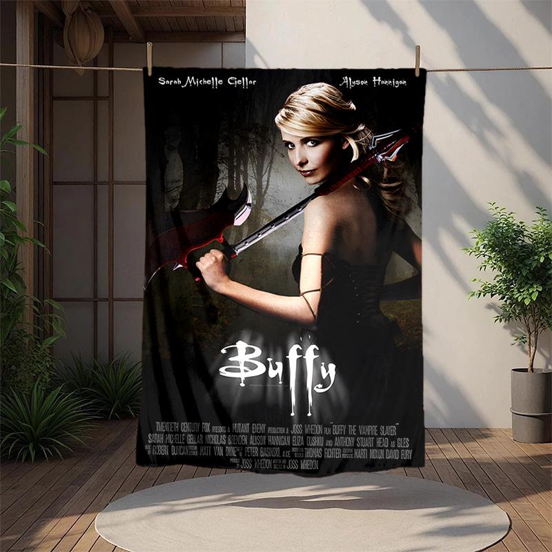 Buffy Flannel Blanket Soft Warm All-Season Throw, Design for Camping, Car Travel, Hiking Sofa, Bed, Office Perfect Gift for Parties