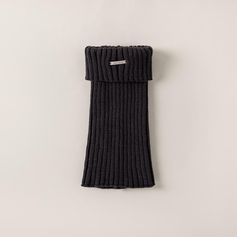 Y2K Harajuku Stil Einfarbige Gestrickte Beinwärmer: Warme lange Socken & Überschuhe für Herbst/Winter
