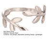 Thumb Ring Vine Shape Adjustable Opening Design Finger Ring Titanium Steel Finger Band Versatile Jewelry Gift