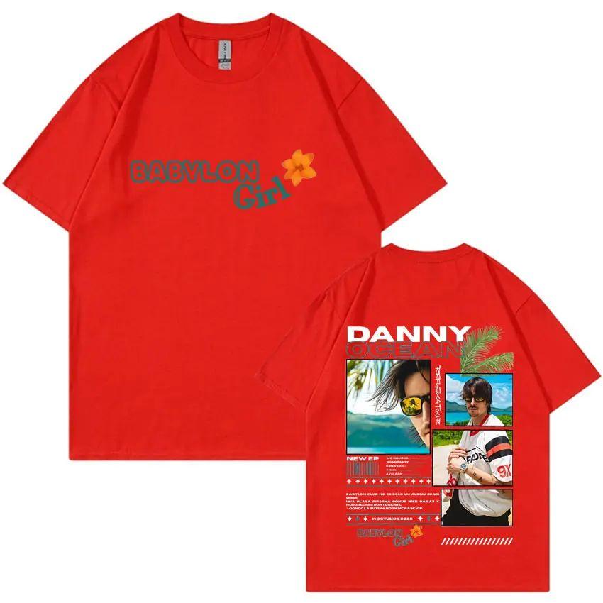 Hip Hop Casual Tshirts Rapper Danny Ocean Reflexa Tour Tees Double Sided Graphics Summer Cotton Printing Loose Tshirt Unisex