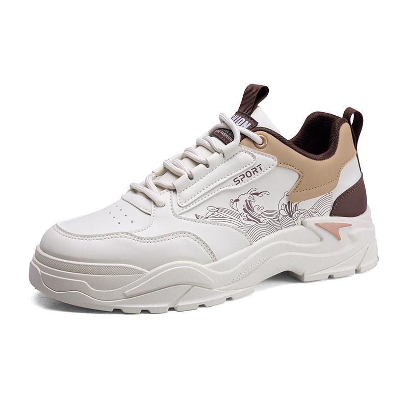 

Мужская летняя удобная универсальная повседневная обувь для подростков, для бега, противоскользящая, спортивная, увеличивающая рост, легкая, белая обувь 44