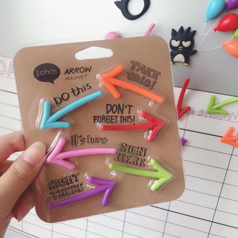 

6Pcs Creative Arrow Balloon Whiteboard Message Holder Fridge Magnet Refrigerator Magnet Sticker for Home Kitchen Decorations