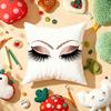 Sexy Women Eyelash Cushion Cover Soft Short Plush DoubleSided Printing Home Decor Machine Washable Pillow Case Gift