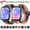 Nylon Braided Loop Strap for Huawei Watch Fit 4/3 Adjustable Elasticity Bracelet Wristband Huawei Watch Fit 4/4 Pro Accessories