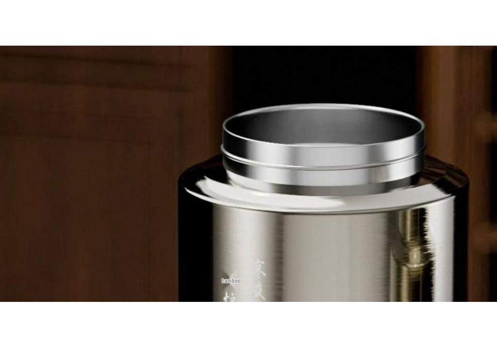 High-End Stainless Steel Tea Storage Container - Airtight Seal Iron Box, One Jin Capacity