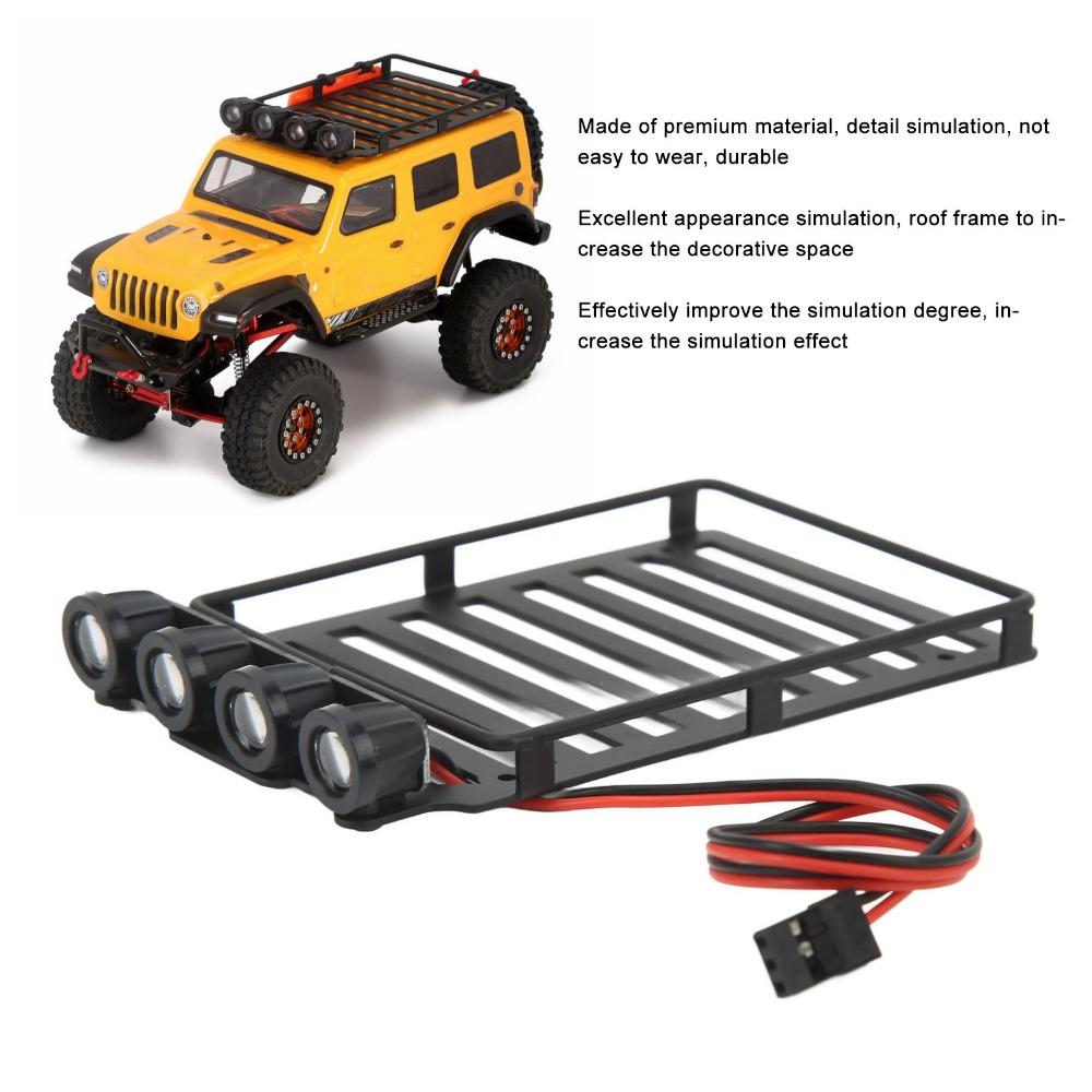 With LED Light RC Roof Rack Part for Axial SCX24 1/24 RC Crawler Car For RC Crawler