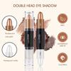 Double Head Pearlescent Eyeshadow Pencil Sticks Highlight Sticks Shimmer Eye Shadow Pen with Eyeliner Women Cosmetics Black Grey