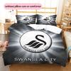 Biancheria da letto con motivo Swansea AFC Decorazione per la casa Regalo di compleanno ( 1 copripiumino + 2 federe, senza imbottitura),merchandising per fan.