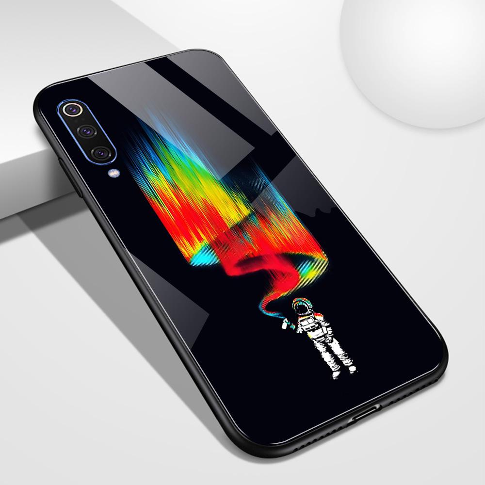 For xiaomi play glass back cover case redmi note 7 case for Xiaomi mi 5 5s 6 6x Redmi Note 5 6 7 Mi Max 3 Mi play K20 pro