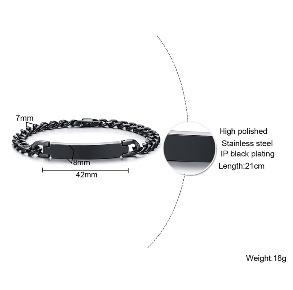 Personalized Bracelet Customizable Non Allergy Stainless Steel Bracelet for Men Women Free Engrave Name/letter/logo Custom Gifts