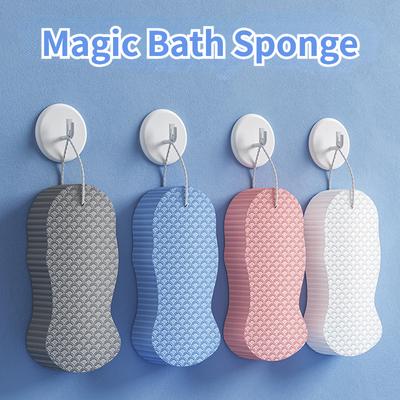 1PC 3D Magic Sponge Children's Bath Sponge Baby Cartoon Soft  Household Rub Ash  Artifact Peeling Dead Skin Exfoliating Massager