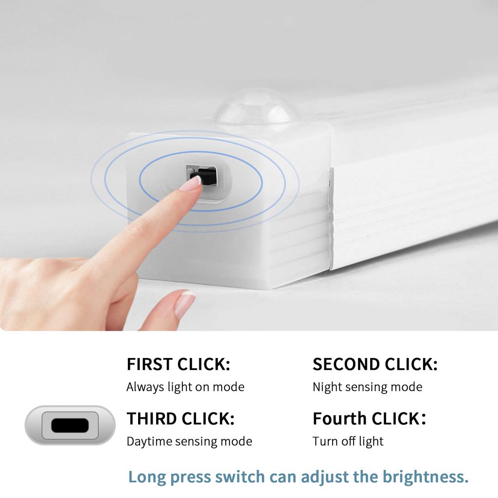 Bewegungssensor LED-Schrankleuchte USB wiederaufladbare Induktionsnachtlicht tragbare Detektorlampe für Kleiderschranktreppenküche