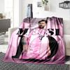 Leo Messi's Iconic Jersey Blanket Warmthful Decor Suitable for Bed Picnics Seaside Four Seasons Universal Stylish Decor Birthday Christmas Gift Blanke