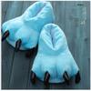 Unisex Dinosaur Claw Cotton Slippers: Cozy Velvet-Lined, Thick-Sole Home Footwear for Fall & Winter