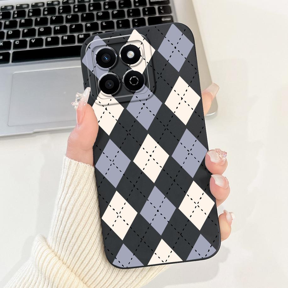 Shockproof Case For Honor X7c Cover HonorX7c 4G Funda Fashion Bowknot Marble Soft Liquid Silicone Cases For Honor 200 Smart Etui