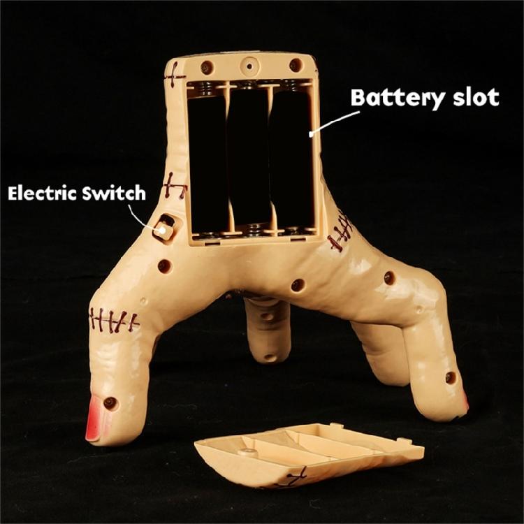 Horror Movie Themed Electric Crawling Hand With LED Lights Scary Noises And Sensor Triggered Movement Halloween Decoration